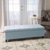FONTOI 50.75" Upholstered Storage Ottoman Bench, End of Bed Bench, Foot Rest for Living Room Entryway, Blue, 19.25"*16.25"*50.75" - 2 of 4