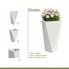 LeisureMod Aloe 3-Piece Tapered Square Stone Planter Set with Drainage Holes, Weather-Resistant for Indoor/Outdoor Use - 4 of 4