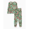 PATPAT Family Matching Christmas Pajamas, Tie Dye Pjs Sets with Snowman & Gingerbread, Includes Plaid Socks for Family - 3 of 4