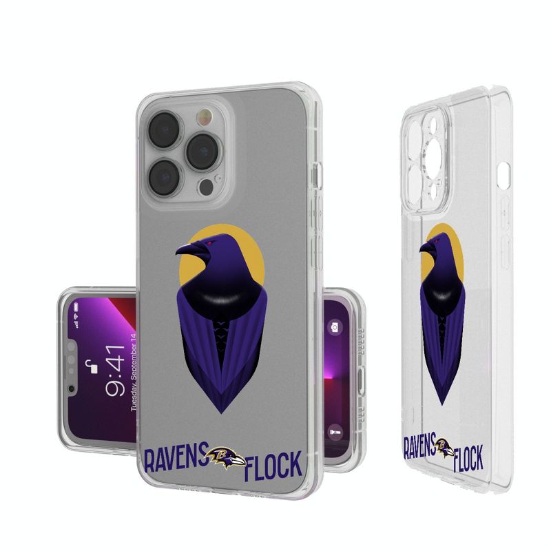 Keyscaper Baltimore Ravens 2024 Illustrated Limited Edition Clear Phone Case, 1 of 7