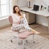 SKRAN Meditation Chair with Wheels, 360° Swivel Cross Legged Office Chair, Adjustable Height Yoga Chair with Lumbar Support for Fidgety Sitters - 2 of 4