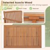 Tangkula 4PCS Wood Furniture Set w/ Loveseat 2 Chairs & Coffee Table for Porch Patio White - 2 of 4