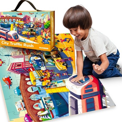 QUOKKA 48 Pieces Giant Floor Puzzles for Kids Ages 3 4 5 Years Old - 2x 3Feet