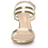 Allegra K Women's Open Toe Slingback Block Heel Buckle Ankle Strap Sandals - 2 of 4