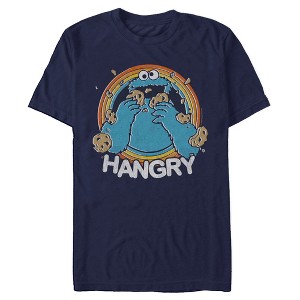 Men's Sesame Street Cookie Monster Retro Hangry T-Shirt - 1 of 4