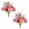 Melrose Zinnia Floral Bouquet (Set of 2) - 3 of 4