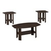 Laminate 3-Piece Coffee and End Table Set with Ample Surface and Lower Shelves for Living Room or Family Room - 2 of 4