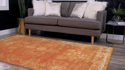 Sofia Light Blue and Ivory Round Floral Area Rug