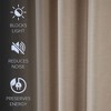 Awesome Home  Texture Room Darkening Grommet Curtains Pair, 52"X108" , Natural - 2 of 4