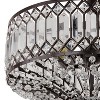 15.25" Glass & Metal Tiered Jeweled Semi Flush Mount Ceiling Light - River of Goods: Antique Bronze Finish, K-9 Crystals - 4 of 4