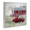Stupell Industries Red Truck Floral Country Meadow Black Framed Giclee Art - 3 of 4