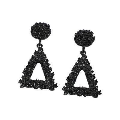 SOHI Women's Pink Corroded Drop Earrings