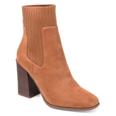 Journee Collection Womens Adalia Pull On Stacked Heel Booties