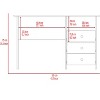 NicBex 47.2 Inch Computer Home Office Desk with 3 Drawers and 1 Shelf for Study Room,Bedroom and Office,Oak - 3 of 4