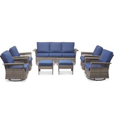 Buenhomino Outdoor Patio All-Weather Wicker Furniture Set
