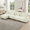 AENKYO Oversized Modular Sofa Set with Removable Ruffles & Ottoman, Large Seater, Deep Seat Corner Sofa with Chenille Fabric for Office, Living Room - 4 of 4