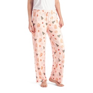 Hello Mello Women's Holiday Lounge Pants Pajama Bottoms - 1 of 3