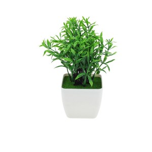 Unique Bargains Artificial Plants Plastic Green 4.72"x4.72"x7.09" 1 Pcs - 1 of 4