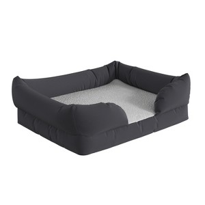 Emma and Oliver Comfy Orthopedic Memory Foam Dog Bed Bolstered Style with Zippered Washable Cover & Non-Slip Bottom - 1 of 4