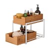 Seville Classics 2-Tier Premium Bamboo Sliding Storage Organizer Baskets - 3 of 4