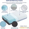 JUJABU 4-Inch Gel Memory Foam Cooling Pillow with Removable Washable Cover, Standard Size Sleep Support - 4 of 4