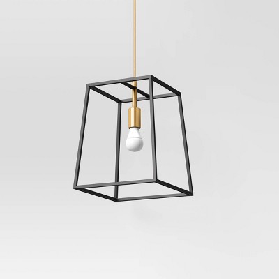 Metal Farmhouse Pendant Black (Includes CFL Light Bulb) - Threshold™