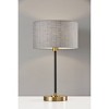 24" Bergen Collection Table Lamp Black - Adesso: ETL Listed, Metal Body, Polyester Shade, 3-Way Switch - image 2 of 4