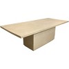 HomeRoots 108" Natural Solid Wood Pedestal Base Dining Table - 4 of 4