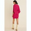 VENUS Womens Tie Front Dress  -  M, Dark Pink - 2 of 4