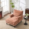 Modern Upholstered Chaise Lounge Sofa Chair, Cozy Recliner with Thick Cushion for Living Room or Bedroom – The Pop Home - 3 of 4