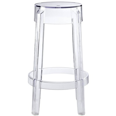 Trevor Modern Counter Height Barstool Clear - Edgemod