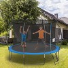 FDW 8/10/12/14FT Trampoline with Enclosure Net Outdoor Jump Rectangle Trampoline - ASTM Approved-Combo Bounce Exercise Trampoline - 2 of 4