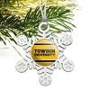 Towson University TU Stripes Metal Snowflake Christmas Tree Holiday Ornament - 2 of 3