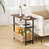 Side Table for Living Room, 3-Tier End Table for Small Space with Wide Storage Tabletop - 2 of 4