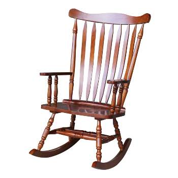 Jonathan Y Swayze Bohemian Farmhouse Woven Rattan/wood Rocking Chair,  Cushion With Frame : Target