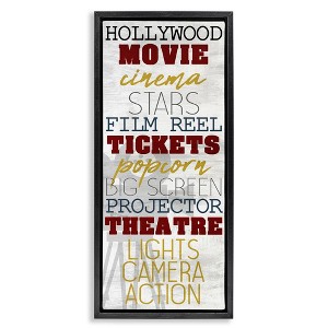 Stupell Industries Vintage Cinema Projector Phrases, 15" x 31" - 1 of 4
