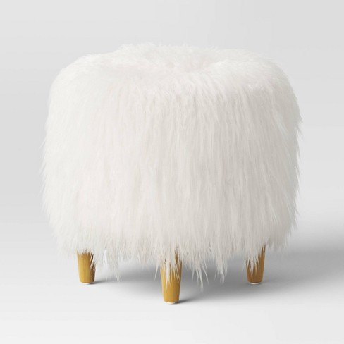 Fur ottoman online stool