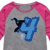 Girls' - Marvel - Black Panther 4Th Birthday Shirt Tail Raglan Graphic T-shirt - 2 of 3