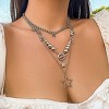 2 Pieces Silver Star Necklace Y2K Jewelry Set Grunge Necklace Kawaii Cute Necklaces Aesthetic Vintage Emo Jewelry - 3 of 4