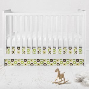 Bacati - Mod Dots Green/Yellow/Choc Crib/Toddler Bed Skirt - 1 of 4
