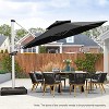 PURPLE LEAF 13 Feet Patio Umbrella Outdoor Round Double-Top Aluminum Umbrella Cantilever Patio Umbrella for Garden Deck Pool Patio - 2 of 4