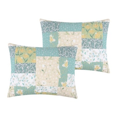 Evangeline Floral Patchwork Cotton Standard Pillow Sham