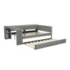 Merax Space-Saving Multifunctional Platform Bed with Padded Frame - 3 of 4