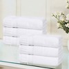 Ribbed Textured Border Zero Twist Cotton Medium Weight Towel Set by Blue Nile Mills - 2 of 4