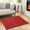 Solid Modern Washable Low Pile Area Rug with Rubber Backing - 4 of 4