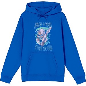 Vintage Reaper Flame Butterfly Adult Long Sleeve Hoodie - 1 of 3