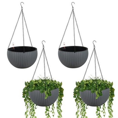 Keter hanging rattan resin planter set of 2 hot sale