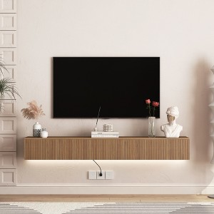 GDFStudio Barton Modern 69" Wall Mounted Floating TV Stand - 1 of 4