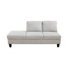 DOMETOUR 2-Piece Modern Gray White Lint Couch L-Shaped Sectional Sofa for Living Room - 4 of 4