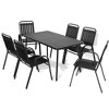 7 Pieces Patio Dining Set, Patio Conversation Set with 6 Chairs, Outdoor Table and Chairs Set for Backyard Garden Poolside - 2 of 4
